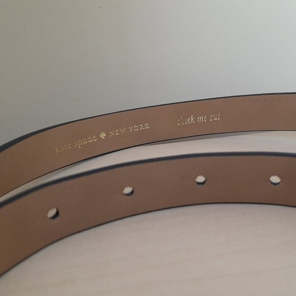 KATE SPADE - Leather ' Check Me Out' Belt - Size M - Picture 4 of 7